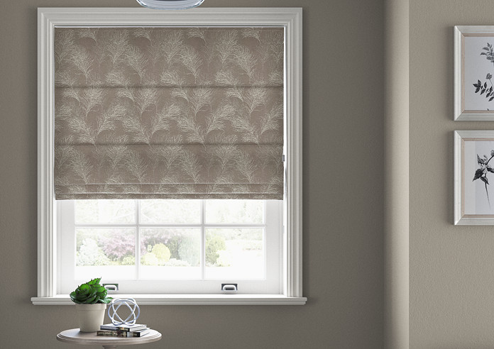 Feather, Coffee - Twist&Fit Roman Blind - Image 3
